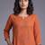 women ethnic motifs regular mirror work kurta with trousers