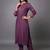 women ethnic motifs regular thread work kurta with trousers