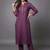 women ethnic motifs regular thread work kurta with trousers
