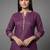 women ethnic motifs regular thread work kurta with trousers