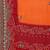 Orange orange ethnic motifs embroidered bandhani saree