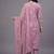 women ethnic motifs printed regular thread work cotton kurta with trousers & with dupatta