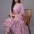 women ethnic motifs printed regular thread work cotton kurta with trousers & with dupatta