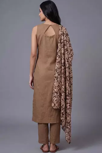 women floral regular kurta with trousers & with dupatta