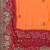 Orange orange ethnic motifs embroidered bandhani saree