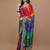 Pink pink & green bandhani printed saree