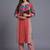 women printed regular kurta with trousers