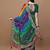 Pink pink & green bandhani printed saree