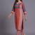 women printed regular kurta with trousers