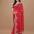 Red red bandhani printed embroidered bandhani saree