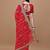 Red red bandhani printed embroidered bandhani saree