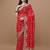 Red red bandhani printed embroidered bandhani saree