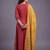 women ethnic motifs printed regular cotton kurta with trousers & with dupatta