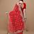 Red red bandhani printed embroidered bandhani saree