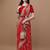 Red red bandhani printed embroidered bandhani saree