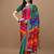 rani_pink printed embroidered detail bandhani saree