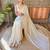 Off white off white embellished sequined saree