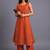 women embroidered regular thread work kurta with trousers