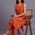 women embroidered regular thread work kurta with trousers