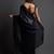black embellished sequinned pure georgette saree