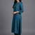 women striped regular kurta with trousers