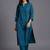 women striped regular kurta with trousers