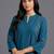 women striped regular kurta with trousers