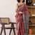 brown bandhani ready to wear bagru saree