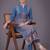 women ethnic motifs printed regular kurta with trousers