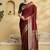 Maroon woven embellished pure silk kanjivaram saree with  blouse