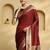 Maroon woven embellished pure silk kanjivaram saree with  blouse