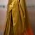 Gold zari tissue woven design saree with contrast blouse piece
