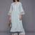 women regular silk crepe kurta with trousers