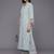 women regular silk crepe kurta with trousers