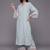 women regular silk crepe kurta with trousers