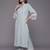 women regular silk crepe kurta with trousers