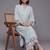 women regular silk crepe kurta with trousers