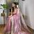 Pink embellished embroidered tissue saree