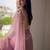 Pink embellished embroidered tissue saree