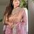 Pink embellished embroidered tissue saree