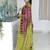 Maroon ethnic motifs printed designer ikat saree