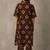 women ethnic motifs printed regular cotton kurta with trousers