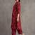 women printed regular cotton kurta with trousers