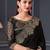 Black embellished embroidered satin saree