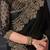 Black embellished embroidered satin saree