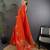 Orange woven design zari banarasi saree with blouse piece