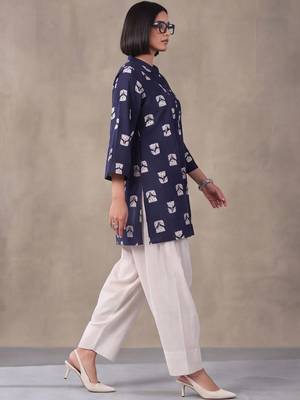 women floral printed regular cotton kurta with farshi salwar 2