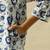 women printed regular cotton kurta with trousers