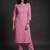 women ethnic motifs embroidered regular thread work kurta with trousers
