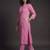 women ethnic motifs embroidered regular thread work kurta with trousers